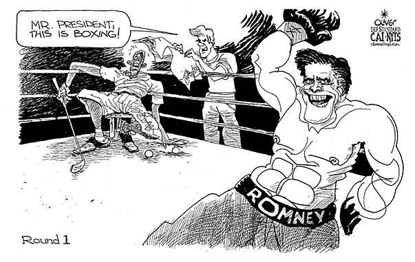 Oliver Schopf, editorial cartoons from Austria, cartoonist from Austria, Austrian illustrations, illustrator from Austria, editorial cartoon politics politician International, Cartoon Arts International, New York Times Syndicate, Cagle cartoon 2012 USA OBAMA ROMNEY ELECTIONS DEBATE BOXING GOLF WINNER      

 


