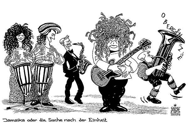 Oliver Schopf, politischer Karikaturist aus Österreich, politische Karikaturen aus Österreich, Karikatur Cartoon Illustrationen Politik Politiker Deutschland 2017 TAG DER EINHEIT REGIERUNGSBILDUNG JAMAIKA KOALITION BOB MARLEY AND THE WAILERS MERKEL GÖRING-ECKARDT ÖZDEMIR CHRISTIAN LINDNER SEEHOFER CDU CSU DIE GRÜNEN FDP
BLASMUSIK SAXOFON
