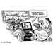 Oliver Schopf, politischer Karikaturist aus Österreich, politische Karikaturen aus Österreich, Karikatur Illustrationen Politik Politiker Deutschland 2009: studenten, protest, hoersaal, reform, computer, handy, internet, vorlesung
