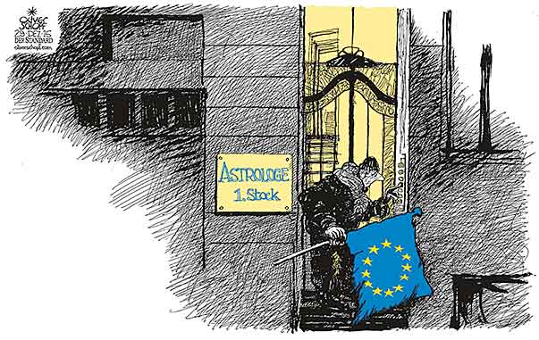 Oliver Schopf, politischer Karikaturist aus Österreich, politische Karikaturen aus Österreich, Karikatur Cartoon Illustrationen Politik Politiker Europa 2015 : EU STERNE FAHNE ASTROLOGIE ZUKUNFT PROGNOSE WAHRSAGEN HOROSKOP 






