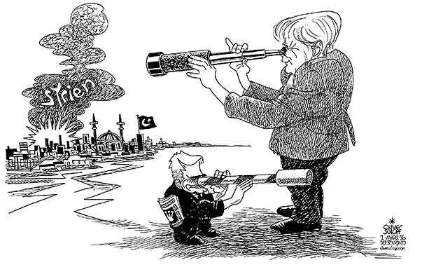 Oliver Schopf, politischer Karikaturist aus Österreich, politische Karikaturen aus Österreich, Karikatur Cartoon Illustrationen Politik Politiker Europa 2016 : EU FLÜCHTLINGE REFUGEES FLUCHTURSACHEN MERKEL FAYMANN GRENZE ZAUN GRIECHENLAND MAZEDONIEN IDOMENI OBERGRENZE WEITBLICK SYRIEN TÜRKEI FERNROHR SCHRANKE KRONENZEITUNG








