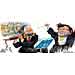Oliver Schopf, politischer Karikaturist aus Österreich, politische Karikaturen aus Österreich, Karikatur Illustrationen Politik Politiker Europa 2009: eu, lissabon vertrag, barroso, vaclav klaus, orchester, musik, querfloete, schreibfeder, dirigieren, generalprobe

