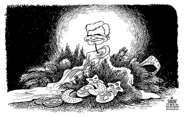 Oliver Schopf, politischer Karikaturist aus Österreich, politische Karikaturen aus Österreich, Karikatur Cartoon Illustrationen Politik Politiker Österreich 2014: SPOE FAYMANN OBMANN DEBATTE ADVENT KERZE ABBRENNEN WEIHNACHTSBAECKEREI KEKSE 




