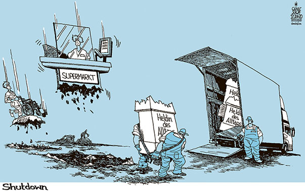 Oliver Schopf Politische Karikatur Als Juniorpartner In Der Turkis Grunen Koalition Gilt Es Fur Werner Kogler Und Seinen Grunen Mehr Scharfe Und Kanten Zu Zeigen
