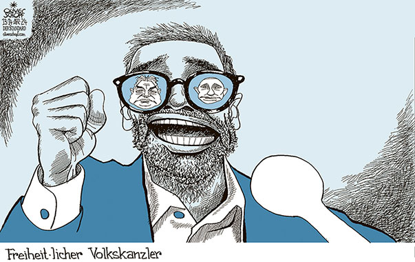 Oliver Schopf, politischer Karikaturist aus Österreich, politische Karikaturen aus Österreich, Karikatur Cartoon Illustrationen Politik Politiker Österreich 2024: FPÖ HERBERT KICKL BRILLE VIKTOR ORBÁN WLADIMIR PUTIN VOLKSKANZLER FREIHEIT FREIHTLICH DEMAGOGE VOLKSTRIBUN REDNER





















