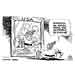Oliver Schopf, editorial cartoons from Austria, cartoonist from Austria, Austrian illustrations, illustrator from Austria, editorial cartoon politics politician Austria 2010: faymann chancellor wikileaks internet cable garden gnome