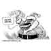 Oliver Schopf, politischer Karikaturist aus Österreich, politische Karikaturen aus Österreich, politische Karikatur Welt 2009 weihnachten, handel, geschaeft, weihnachtsmann, kassa, klingeln, glocken jingle bells
 