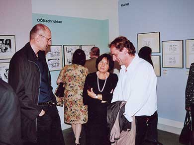 Oliver Schopf; politische Karikaturen; Karikaturmuseum Krems 2006; Ausstellungser&ouml;ffnung