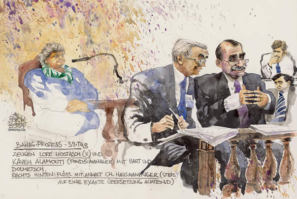 Oliver Schopf, Karikaturist, Gerichtsillustration: Bawag-Prozess 2007