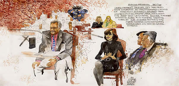 Oliver Schopf, Karikaturist, Gerichtsillustration: Bawag-Prozess 2007