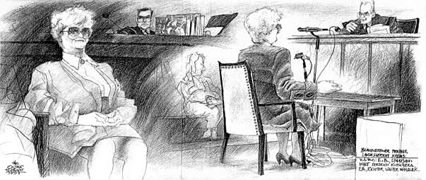 Gerichtsillustration: Blauensteiner Prozess