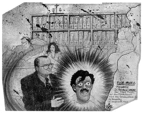 Gerichtszeichnung: Franz Fuchs