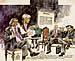 Oliver Schopf, Karikaturist, politische Karikaturen, Gerichtssaalzeichnungen Bawag-Prozess in &Ouml;sterreich 2007 2008