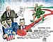 Oliver Schopf, editorial cartoons from Austria, cartoonist from Austria, Austrian illustrations, illustrator from Austria, court room art Austria 2008: Bawag, floettl, eichenseder, kinsky, elsner, kleiner, question mark   