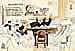 Oliver Schopf, editorial cartoons from Austria, cartoonist from Austria, Austrian illustrations, illustrator from Austria, court room art Austria 2008: Bawag, egon schiele, claudia bandion-ortner, elsner, krakow  
