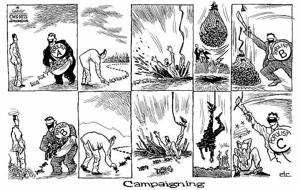 Oliver Schopf; editorial cartoons; Austria:alfred gusenbauer, wilhelm molterer, grand coalition, crumbling
  
 