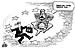 Olliver Schopf,politische Karikaturen, Karikaturist, Europa 2007: kosovo, serbien, eu, geradeaus, 