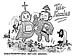 Oliver Schopf, editorial cartoons, cartoonist, Poland 2007: Teletubbies, Kaczynski