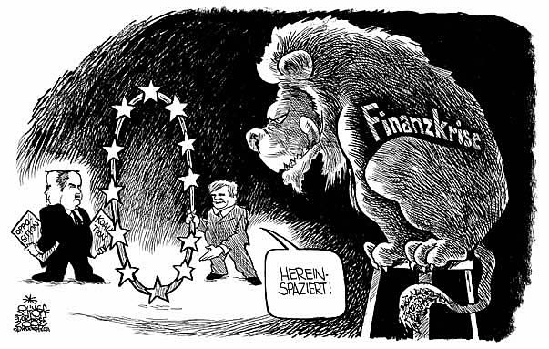 Oliver Schopf, politischer Karikaturist aus �sterreich, politische Karikaturen aus �sterreich, Karikatur, Illustrationen �sterreich 2008:
Koalitionsverhandlungen, spoe, oevp, josef proell, faymann, finanzkrise, zirkus, domteur


