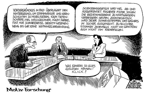 Oliver Schopf, politischer Karikaturist aus �sterreich, politische Karikaturen aus �sterreich, Karikatur, Illustrationen �sterreich 2008:
Zib2, analyse, motivforschung, filzmaier, karmasin, armin wolf, konfrontationen


