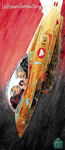 Oliver Schopf; Editorial Cartoons; Austria; Internetprovider Inode is eaten by UPC Telekabel