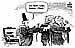 Oliver Schopf, politischer Karikaturist aus &Ouml;sterreich, politische Karikaturen aus &Ouml;sterreich, Karikatur, Illustrationen &Ouml;sterreich 2008: Regierung, grosse koalition, gusenbauer, molterer, begraebnis, sarg, mass nehmen 