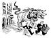 Oliver Schopf, editorial cartoons,austria, vienna, bawag, cerberus