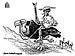 Oliver Schopf, editorial cartoons, Austria 2007; aere; skiing,editorial cartoon, alpine skiing, austrian ski federation, �re, vulture, don quixote, windmills.Hermann Maier; Austrian skiing team in �re: The Knight of The Sad Countenace.