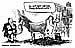 Oliver Schopf, politischer Karikaturist aus &Ouml;sterreich, politische Karikaturen aus &Ouml;sterreich, Karikatur Illustrationen international 2008: finanzkrise, goldesel, tierarzt, rosskur  