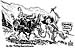 Oliver Schopf, editorial cartoons from Austria, cartoonist from Austria, Austrian illustrations, illustrator from Austria, editorial cartoon International 2008: USA, democratic party, national convention, denver, obama, biden, prospectors, jackass  