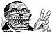 Oliver Schopf, editorial cartoons from Austria, cartoonist from Austria, Austrian illustrations, illustrator from Austria, editorial cartoon International 2008: Africa, zimbabwe, mugabe, winner, election, victory, smile  
