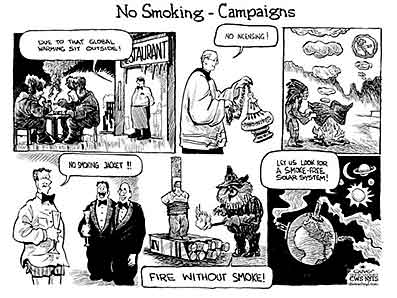 Oliver Schopf, politischer cartoonist austria, editorial cartoons 2009:
no smoking campaigns exhibition karikaturmuseum, krems, tobacco in cartoons
