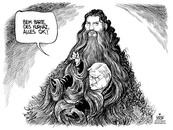  
Oliver Schopf, editorial cartoons from Austria, cartoonist from Austria, Austrian illustrations, illustrator from Austria, editorial cartoon
Europe EU eu germany 2007: murat kurnaz, frank-walter steinmeier, beard, prophet politics politicians

