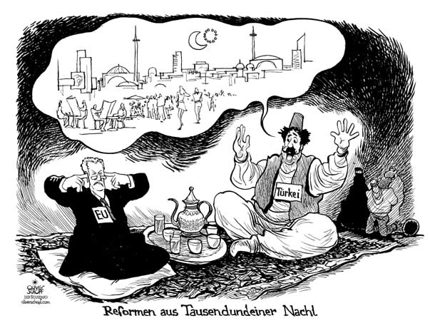  Oliver Schopf, politischer Karikaturist aus Österreich, politische Karikaturen, Illustrationen Archiv politische Karikatur Europa Beitrittskandidaten
 
 Europa 2006: tuerkei, eu, reformen, maerchen aus tausendundeiner nacht

