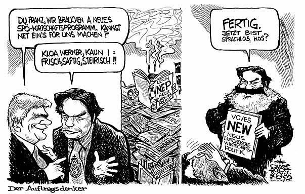  Oliver Schopf, politischer Karikaturist aus Österreich, politische Karikaturen, Illustrationen Archiv politische Karikatur Österreich: Parteien SPÖ 
2009:
Helmut zilk, spion, cssr geheimdienst, lebenskuenstler, holec, luster

