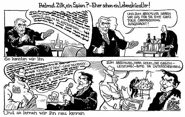  Oliver Schopf, politischer Karikaturist aus Österreich, politische Karikaturen, Illustrationen Archiv politische Karikatur Österreich: Parteien SPÖ 
2009:
Helmut zilk, spion, cssr geheimdienst, lebenskuenstler, holec, luster
