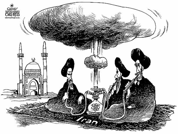 Oliver Schopf, editorial cartoons from Austria, cartoonist from Austria, Austrian illustrations, illustrator from Austria, editorial cartoon iran 2006 and nuclear politic
 United Nations, Iaea, Nuclear Program Iran and nuclear politic atomic bomb 

