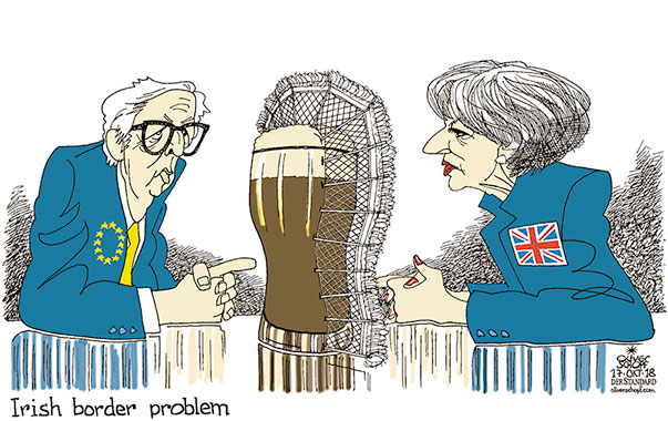  
Oliver Schopf, editorial cartoons from Austria, cartoonist from Austria, Austrian illustrations, illustrator from Austria, editorial cartoon
Europe EU eu European union 2018 BREXIT EU GREAT BRITAIN  JUNCKER THERESA MAY BORDER IRELAND NORTHERN IRELAND BEER GUINESS  

