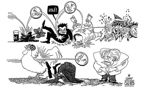  
Oliver Schopf, editorial cartoons from Austria, cartoonist from Austria, Austrian illustrations, illustrator from Austria, editorial cartoon
Europe Economy and Finances  2012 EU EURO CRISIS SARKOZY MERKEL BERLUSCONI ZAPATERO GREECE 
