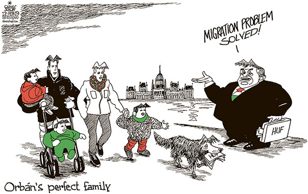  
Oliver Schopf, editorial cartoons from Austria, cartoonist from Austria, Austrian illustrations, illustrator from Austria, editorial cartoon
Europe Miscellaneous hungary 2019 HUNGARY VIKTOR ORBÁN FAMILY CHILDREN HUF FORINT LOANS MIGRATION PARLIAMENT BUDAPEST      
