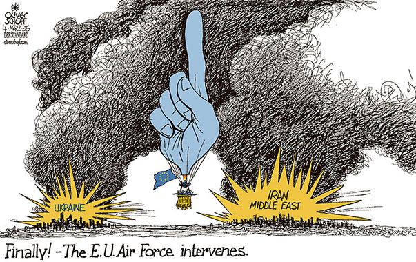 Oliver Schopf, editorial cartoons from Austria, cartoonist from Austria, Austrian illustrations, illustrator from Austria, editorial cartoon politics politician Europe, Cartoon Movement, @oliverschopf.bsky.social 2026: EU EUROPEAN UNION IRAN WAR MIDDLE EAST AIR FORCE SECURITY HOT-AIR-BALLOON WARNING ADMONISH POINTER FINGER HOT AIR UKRAINE 























