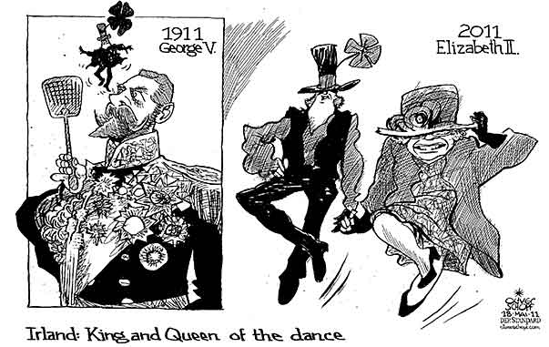  
Oliver Schopf, editorial cartoons from Austria, cartoonist from Austria, Austrian illustrations, illustrator from Austria, editorial cartoon
Europe EU eu European union 2011 irleand britain royal dance queen Elizabeth II. king george V. riverdance lord of the dance

