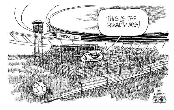  
Oliver Schopf, editorial cartoons from Austria, cartoonist from Austria, Austrian illustrations, illustrator from Austria, editorial cartoon
Europe EU eu European union sport 2012 UKRAINE YANUKOVYCH TYMOSHENKO
SOCCER EURO2012 BOYCOTT GOAL PRISON PENALTY AREA
 

