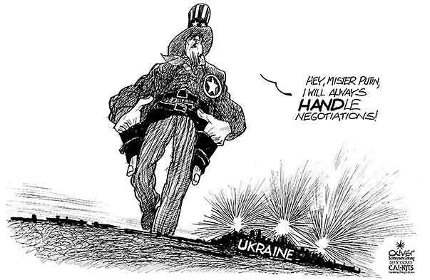  
Oliver Schopf, editorial cartoons from Austria, cartoonist from Austria, Austrian illustrations, illustrator from Austria, editorial cartoon
Europe Ucraine Ukraine 2014 USA UNCLE SAM UKRAINE HAND WEAPONS GUN SHERIFF PUTIN RUSSIA TALKS NEGOTIATIONS

