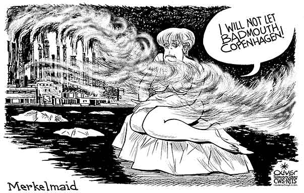  
Oliver Schopf, editorial cartoons from Austria, cartoonist from Austria, Austrian illustrations, illustrator from Austria, editorial cartoon
Europe EU eu germany 2009: merkel, climate, summit, Copenhagen, mermaid, smoke, factory, badmouth