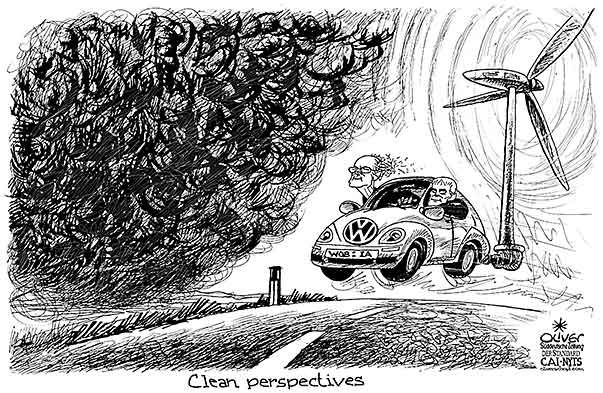  
Oliver Schopf, editorial cartoons from Austria, cartoonist from Austria, Austrian illustrations, illustrator from Austria, editorial cartoon
 2015 germany VOLKSWAGEN EMISSIONS FRAUD CHAIRMAN PÖTSCH MÜLLER FUTURE STRATEGY WIND WHEEL CLEAN RENEWABLE ENERGY   