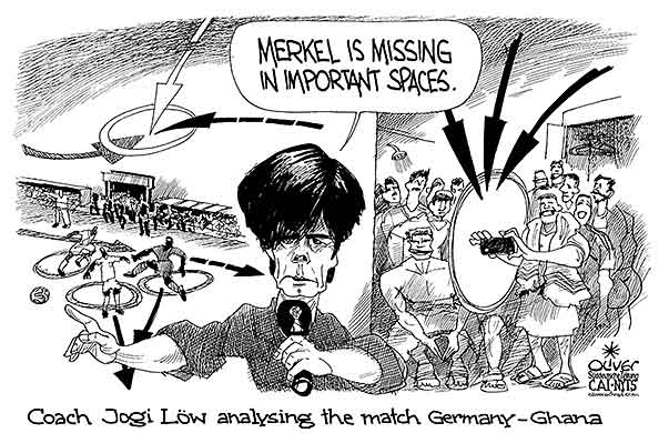  
Oliver Schopf, editorial cartoons from Austria, cartoonist from Austria, Austrian illustrations, illustrator from Austria, editorial cartoon
Europe EU eu germany sports 2014 BRAZIL WOLRD CUP SOCCER FOOTBALL GERMANY GHANA COACH LOEW ANALYSIS MERKEL SPACE COMMENTARY


