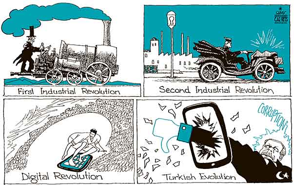 Oliver Schopf, editorial cartoons from Austria, cartoonist from Austria, Austrian illustrations, illustrator from Austria, editorial cartoon digital world  2014 TURKEY ERDOGAN INTERNET WEB FACEBOOK YOUTUBE CORRUPTION INDUSTRIAL REVOLUTION DIGITAL REVOLUTION THUMB DOWN DISLIKE UNLIKE    

  