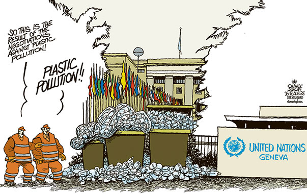 Oliver Schopf, editorial cartoons from Austria, cartoonist from Austria, Austrian illustrations, illustrator from Austria, editorial cartoon politics politician International, Cartoon Movement, @oliverschopf.bsky.social 2025: UNO UN UNITED NATIONS GENEVA GLOBAL PLASTICS TREATY PLASTIC POLLUTION NO AGREEMENT WASTE GARBAGE MAN COLLECTOR MICROPLASTIC ENVIRONMENT 


 




























