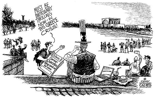 Oliver Schopf, editorial cartoons from Austria, cartoonist from Austria, Austrian illustrations, illustrator from Austria, editorial cartoon politics politician International, Cartoon Arts International, New York Times Syndicate, Cagle cartoon 2015 USA GERMANY NSA UNCLE SAM SPY SPYING BERLIN CHANCELLOR CHANCELLERY KOHL SCHROEDER MERKEL  
